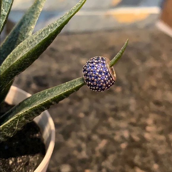 Pandora Blue Pave Stone Charm